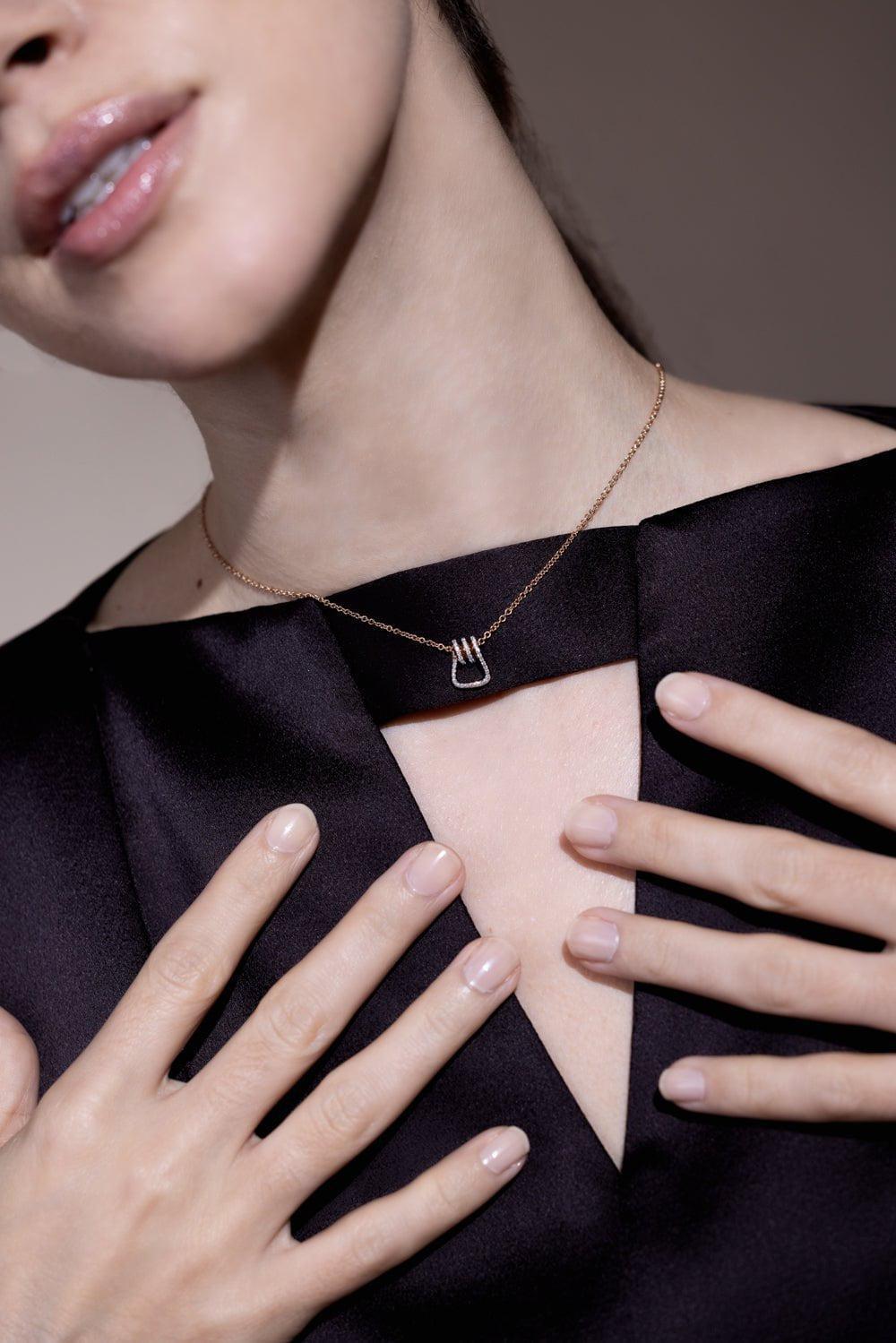 WALTERS FAITH-Huxley Diamond Coil Pendant Necklace-