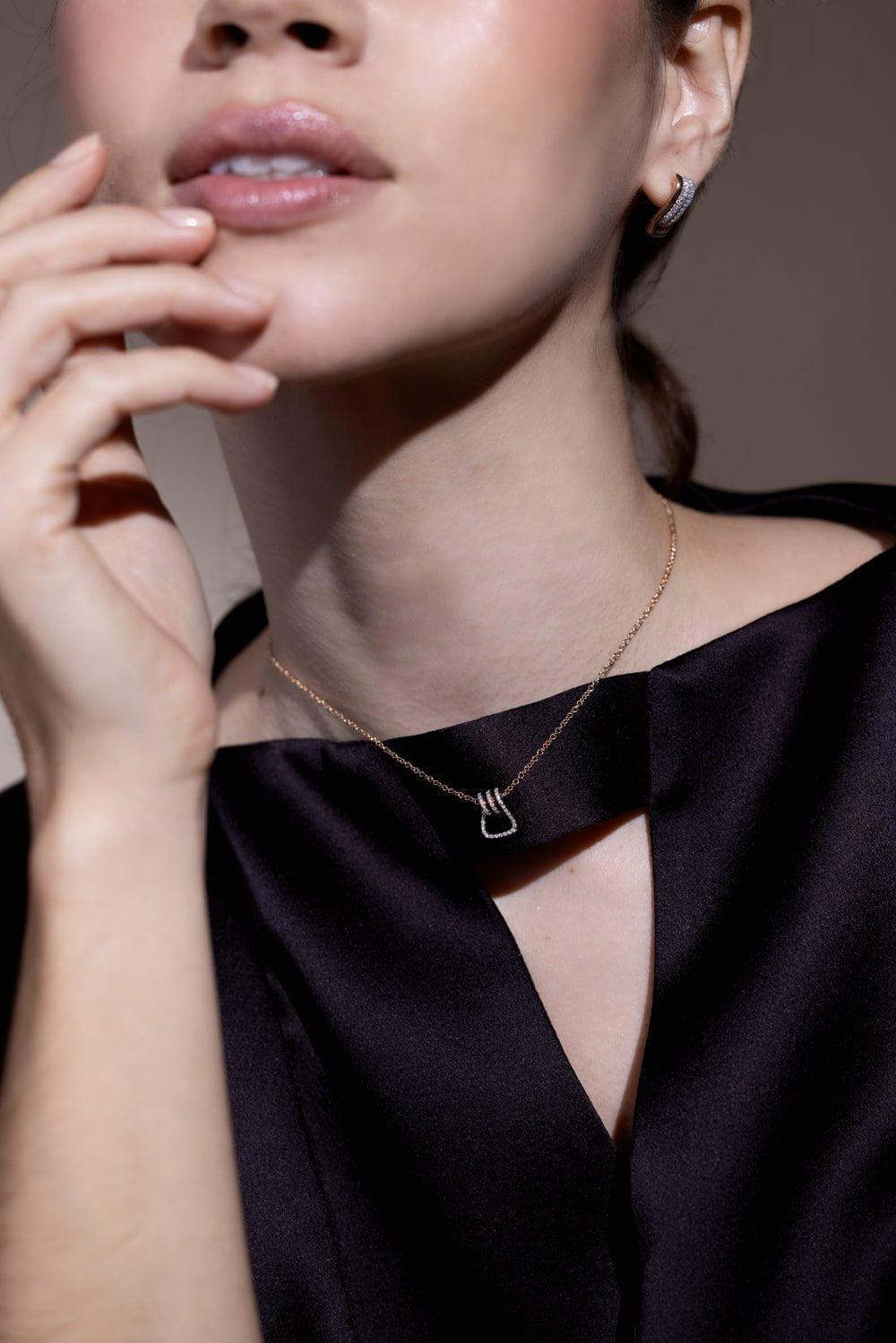 WALTERS FAITH-Huxley Diamond Coil Pendant Necklace-
