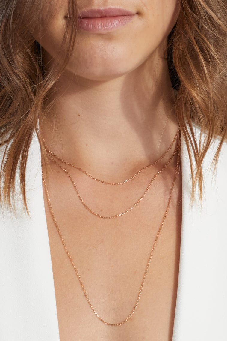 WALTERS FAITH-1.5mm Chain Link Necklace - 24"-ROSE GOLD