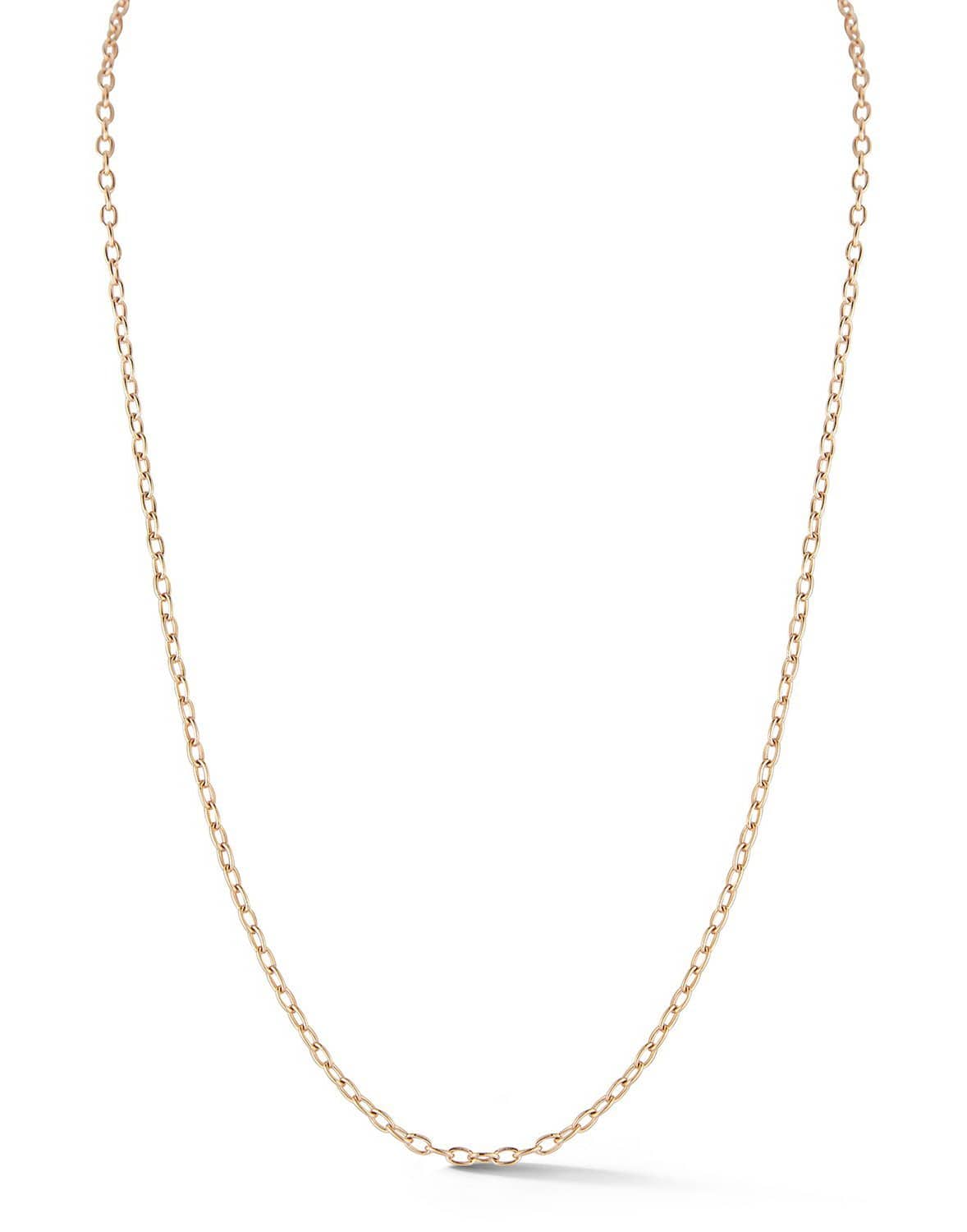 WALTERS FAITH-2.10mm Rose Gold Chain Link Necklace - 24"-ROSE GOLD