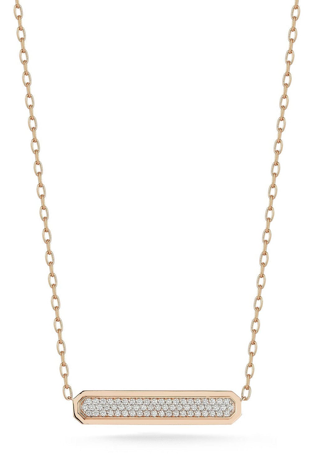 WALTERS FAITH-Carrington Diamond ID Bar Pendant Necklace-ROSE GOLD