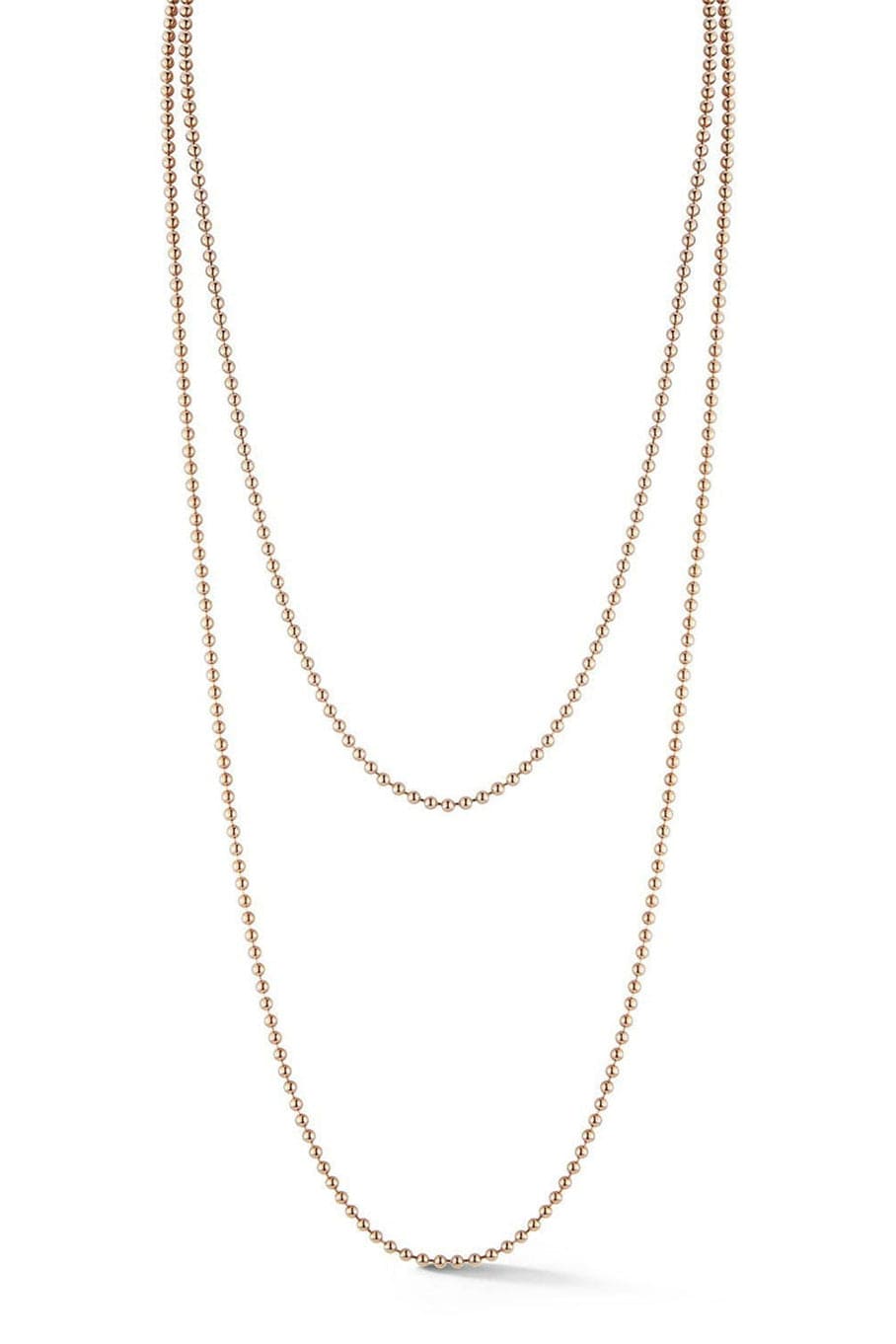 WALTERS FAITH-Dora Ball Chain Necklace - 24"-ROSE GOLD