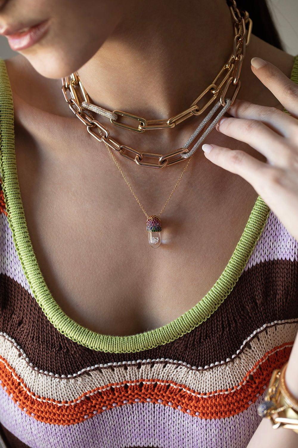 WALTERS FAITH-Morrell Diamond Graduating Chain Necklace-ROSE GOLD