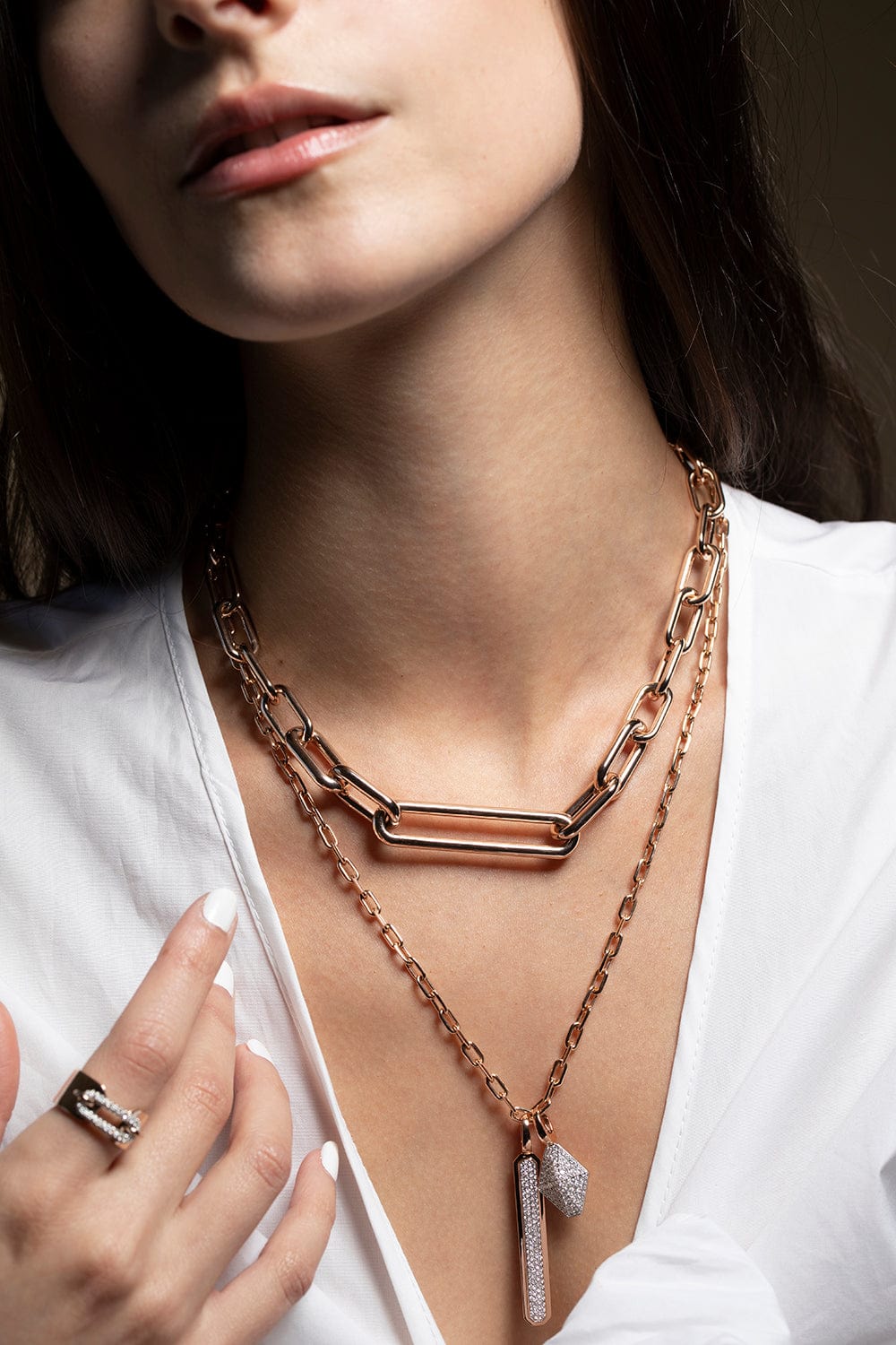 WALTERS FAITH-Morrell Graduating Chain Necklace-ROSE GOLD