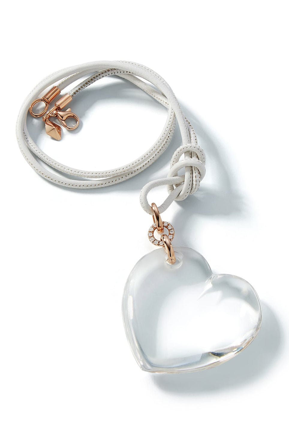 WALTERS FAITH-White Sydney Napa Leather Cord-ROSE GOLD