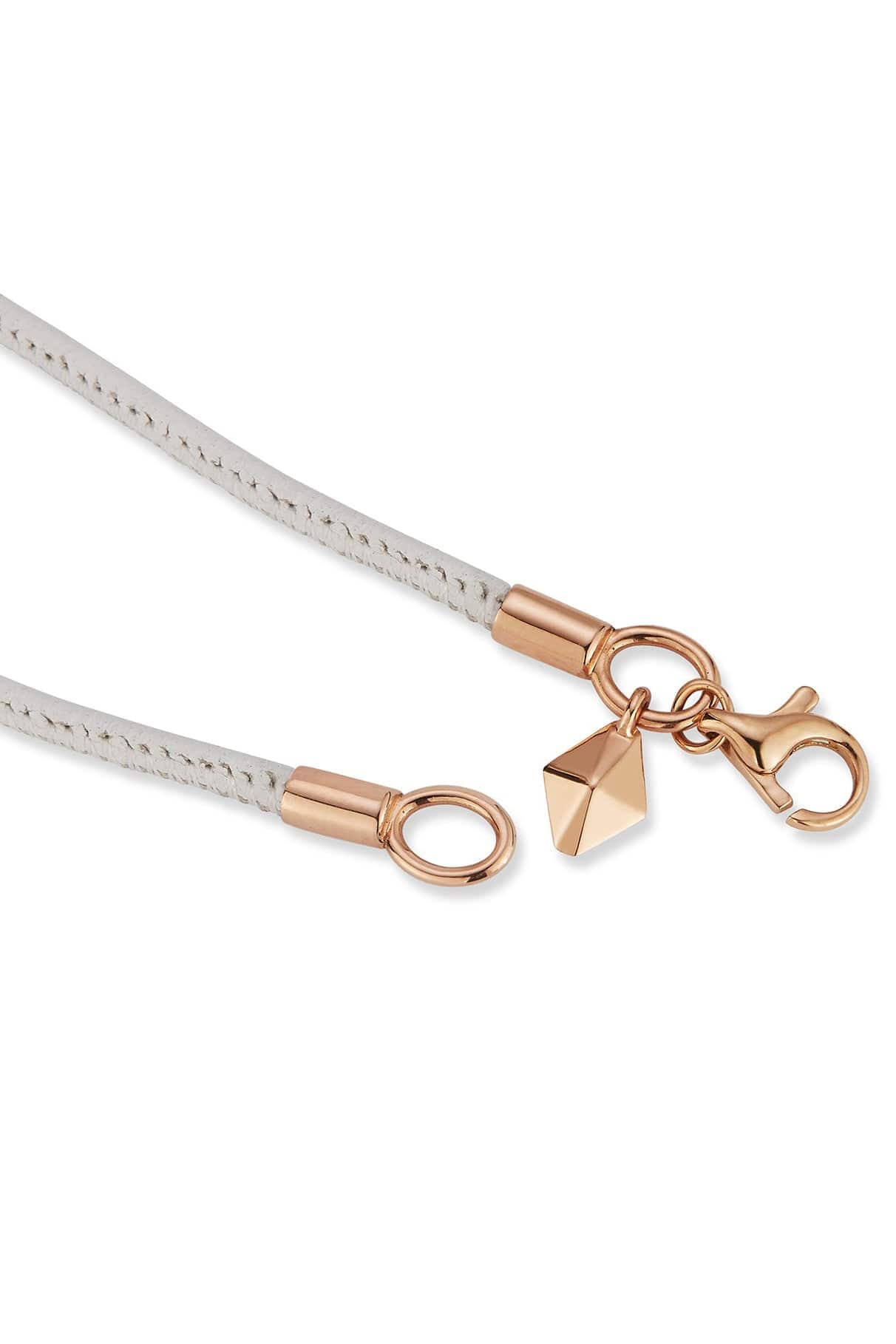 WALTERS FAITH-White Sydney Napa Leather Cord-ROSE GOLD