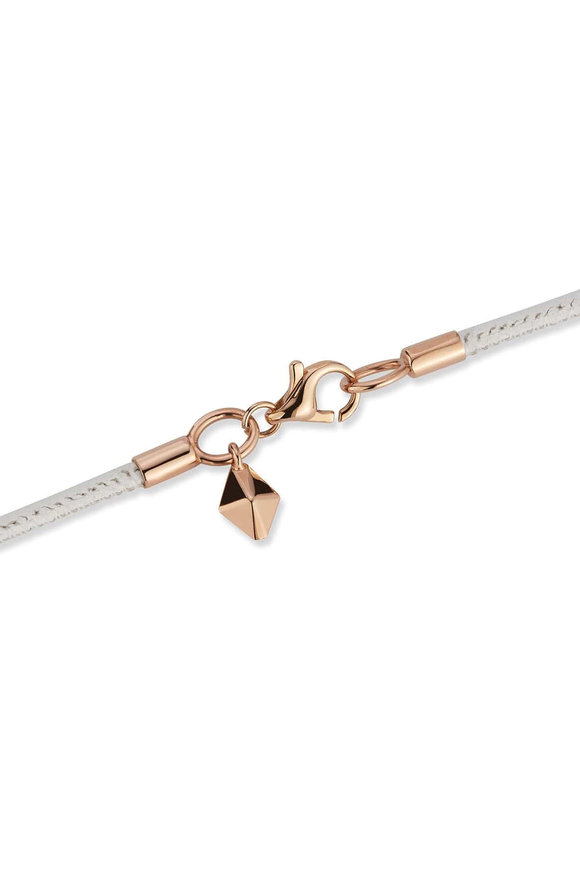 WALTERS FAITH-White Sydney Napa Leather Cord-ROSE GOLD