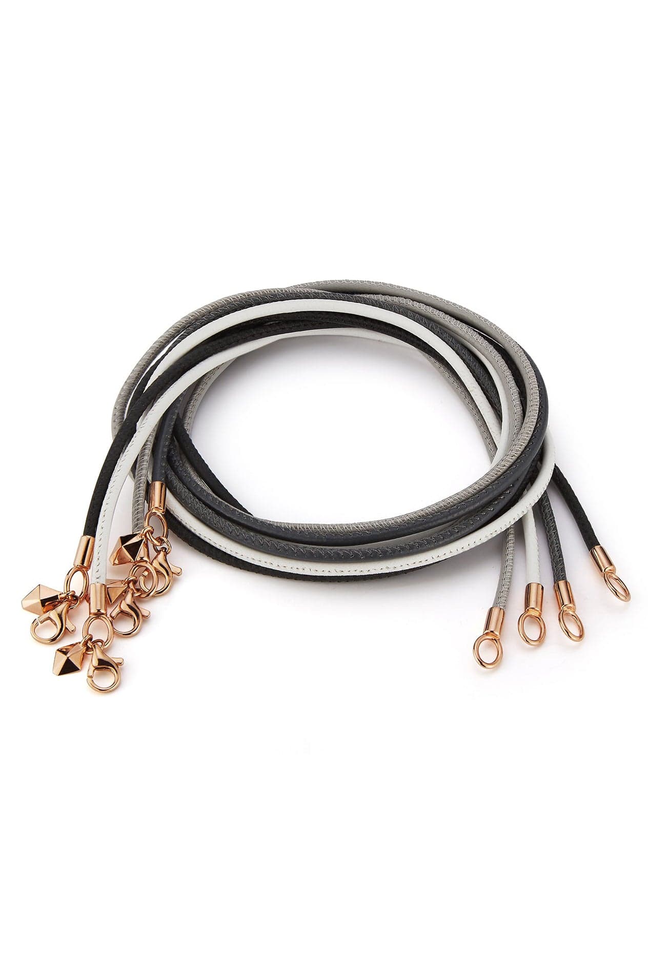 WALTERS FAITH-White Sydney Napa Leather Cord-ROSE GOLD