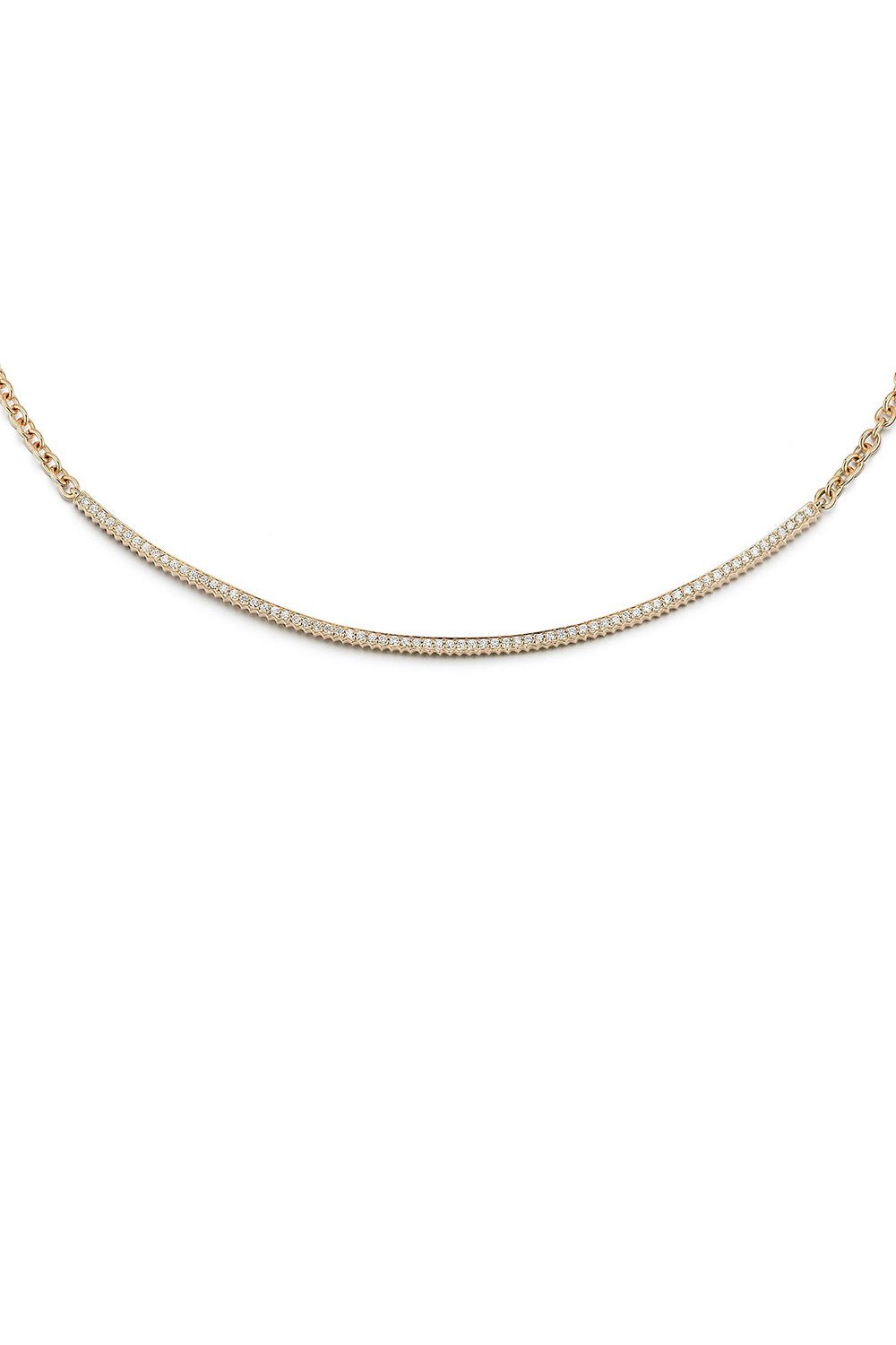 WALTERS FAITH-Clive Fluted Bar Necklace-ROSE GOLD