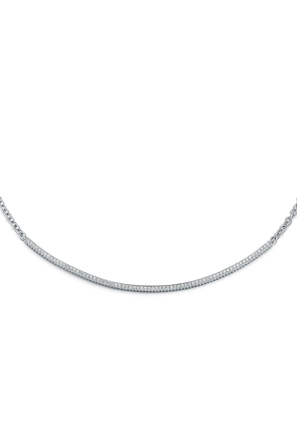 WALTERS FAITH-Clive Fluted Bar Necklace-WHITE GOLD