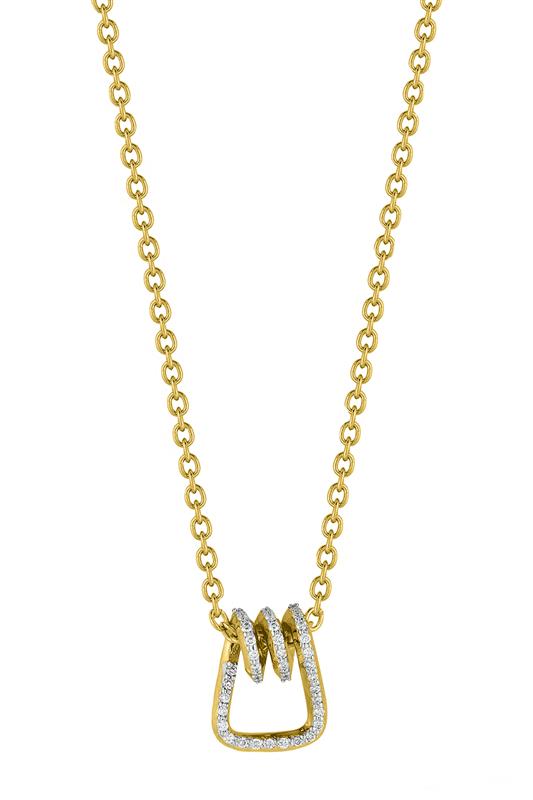 WALTERS FAITH-Huxley Diamond Coil Pendant Necklace-YELLOW GOLD