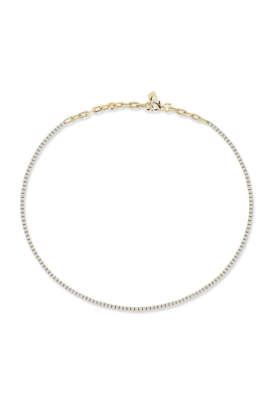 WALTERS FAITH-Classic Diamond Tennis Necklace-YELLOW GOLD