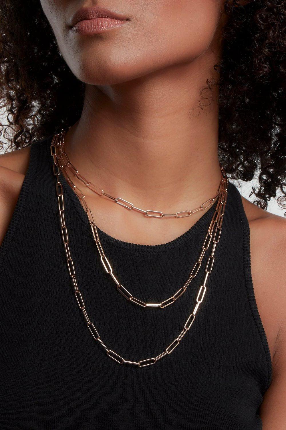 WALTERS FAITH-Saxon Chain Link Necklace-YELLOW GOLD