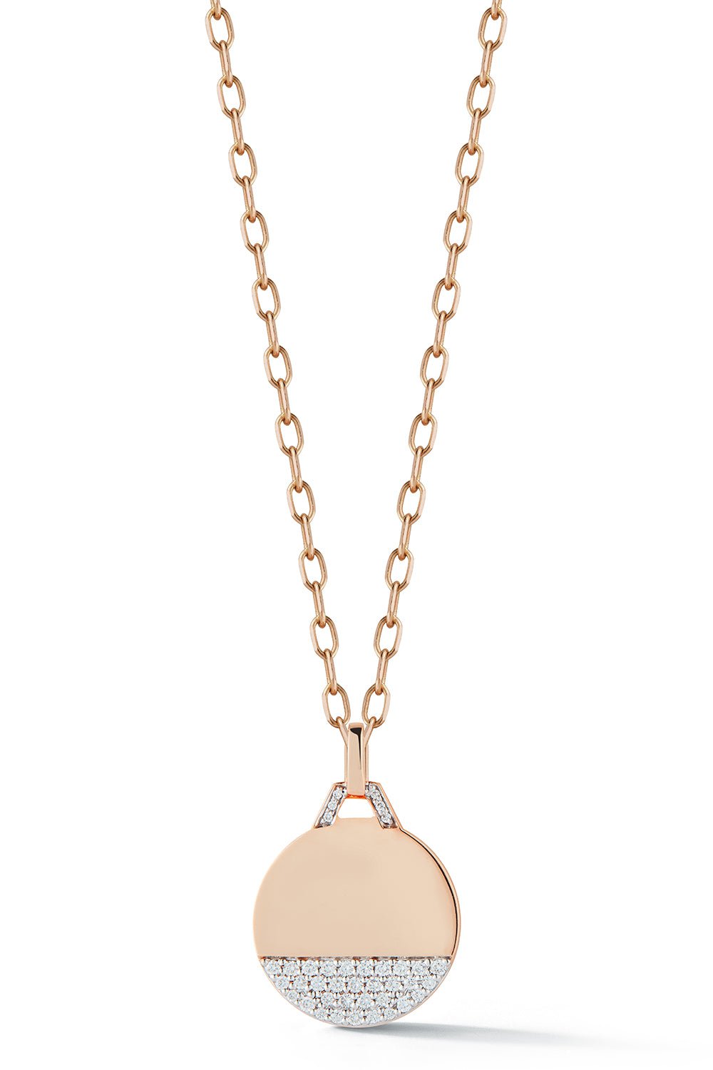 WALTERS FAITH-Dora 1/3 Diamond Bottom Disc Charm-ROSE GOLD