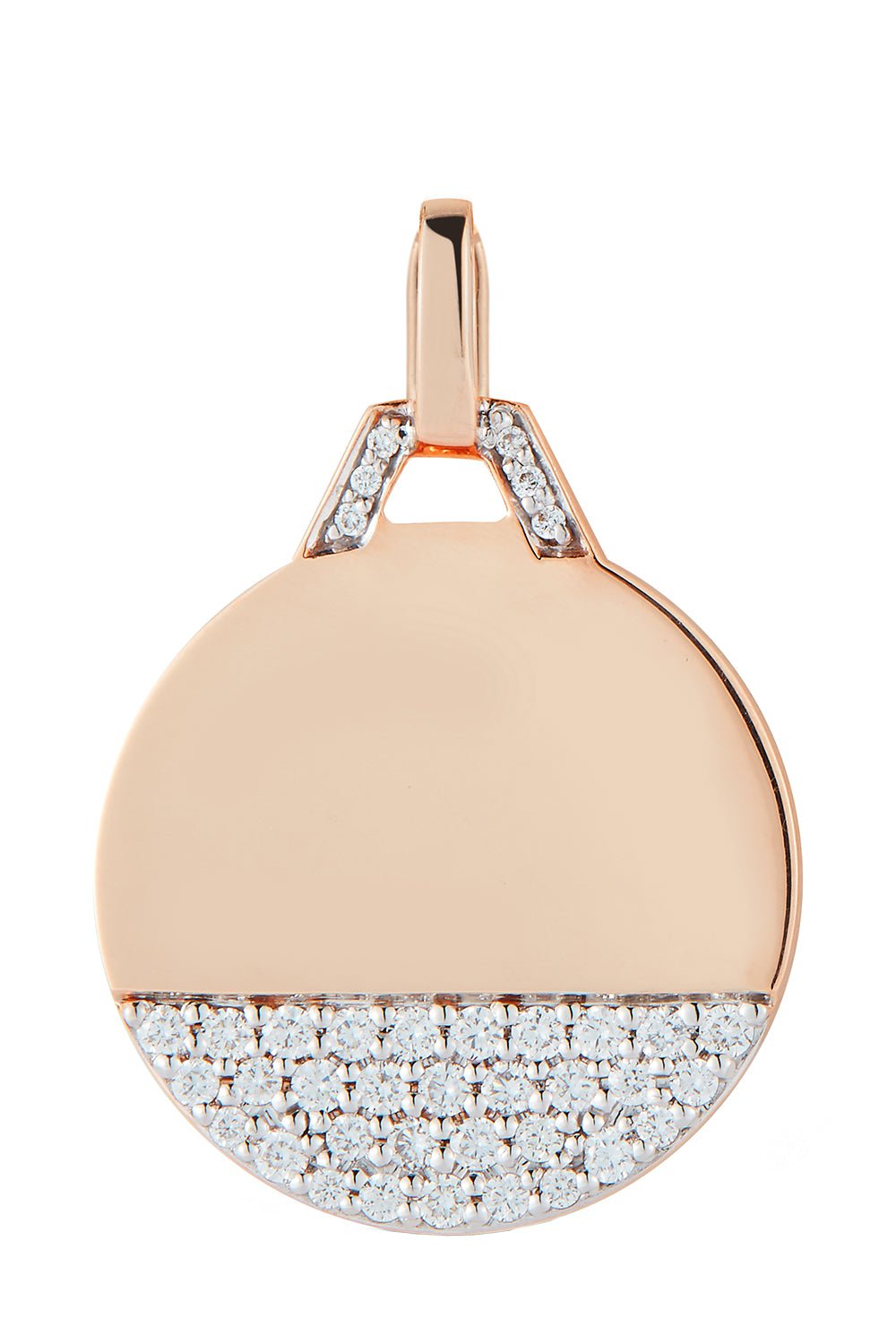 WALTERS FAITH-Dora 1/3 Diamond Bottom Disc Charm-ROSE GOLD