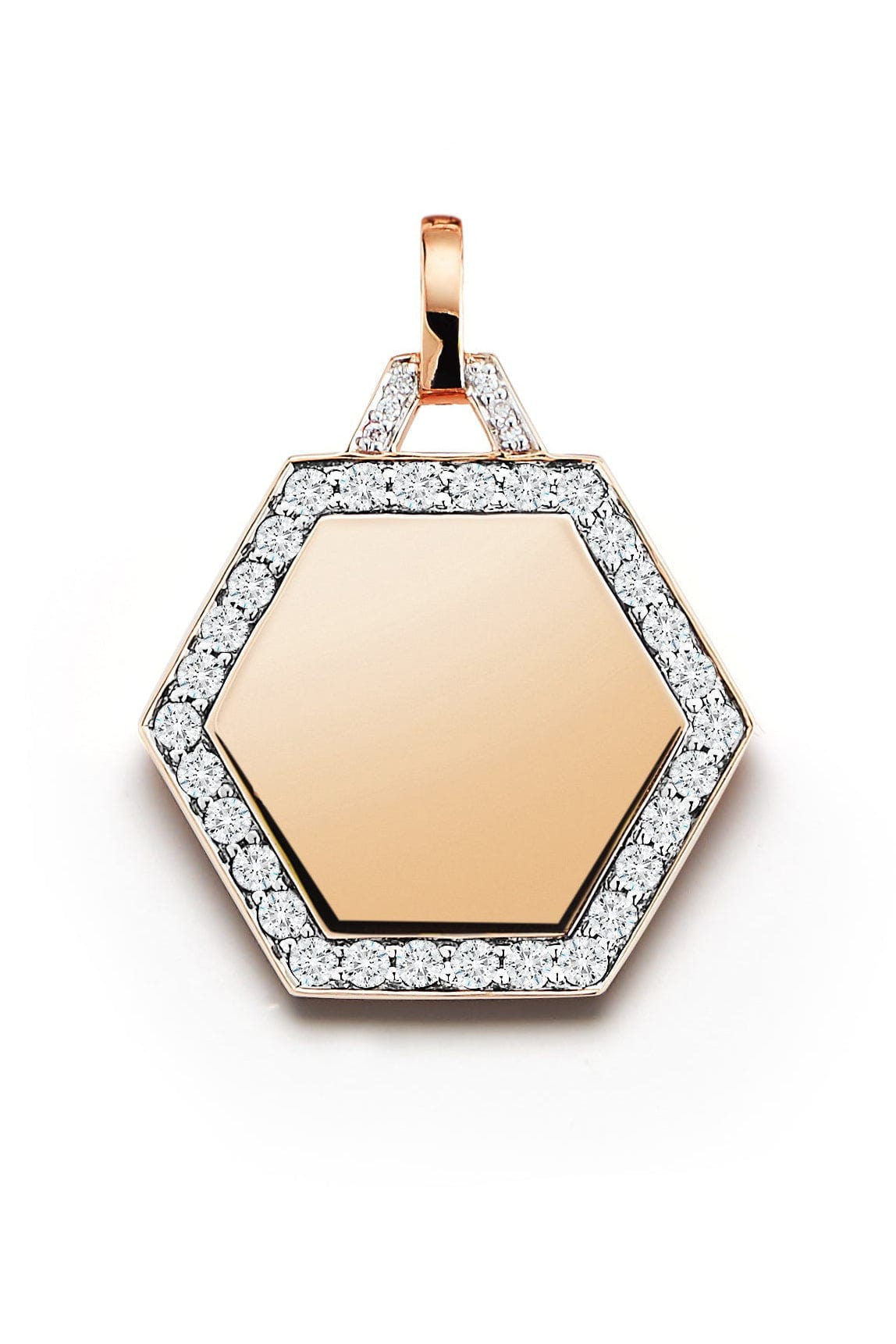 WALTERS FAITH-Dora Diamond Hexagon Charm-ROSE GOLD