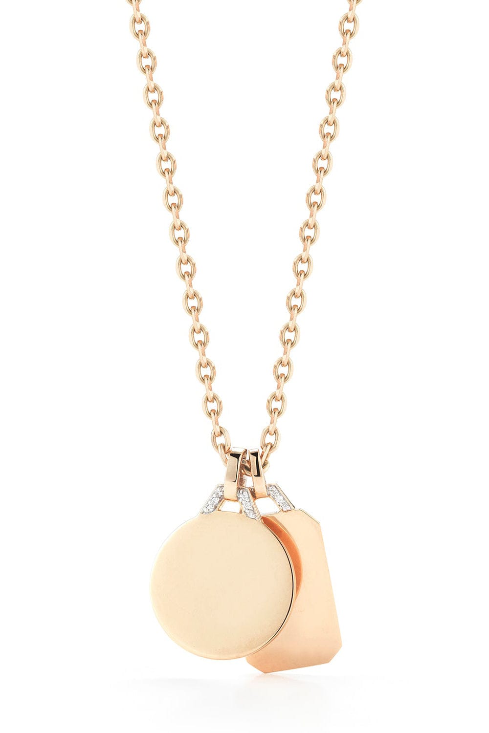 WALTERS FAITH-Dora Diamond Rectangular Tablet Charm-ROSE GOLD