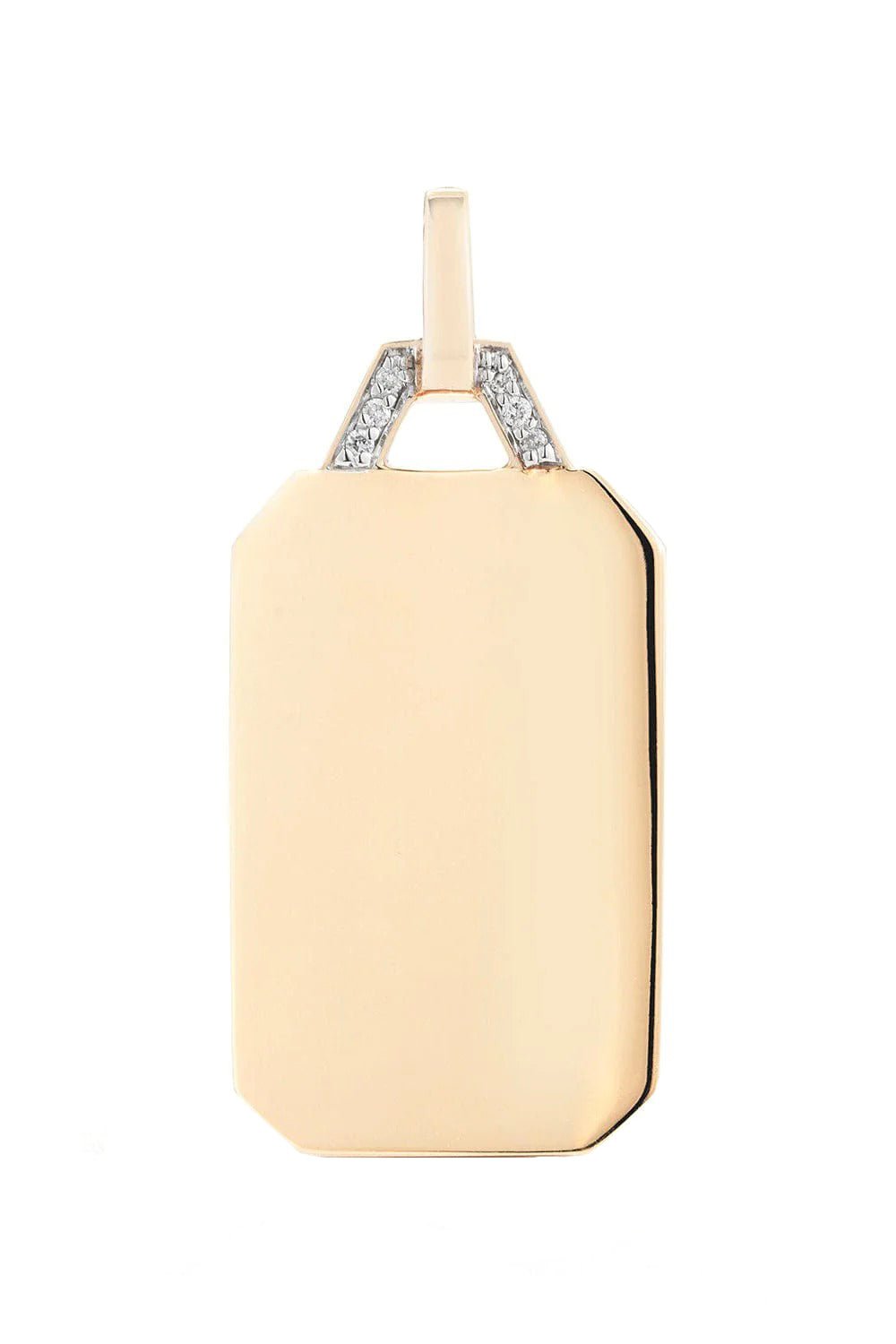 WALTERS FAITH-Dora Diamond Rectangular Tablet Charm-ROSE GOLD