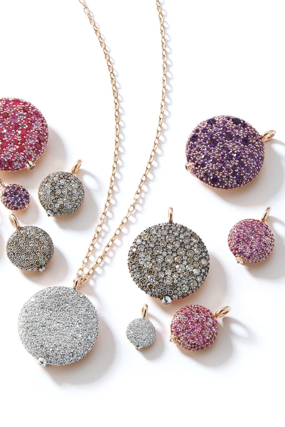 WALTERS FAITH-Large Amethyst Pebble Locket-ROSE GOLD