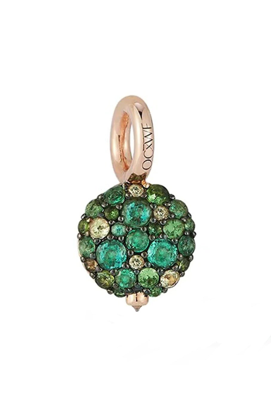 WALTERS FAITH-OC X WF Emerald Pebble Locket Charm-ROSE GOLD
