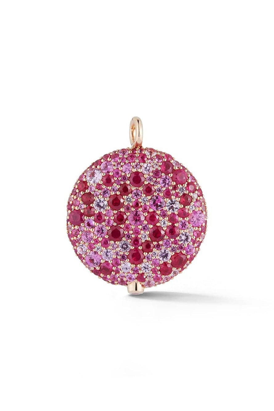 WALTERS FAITH-OC x WF Large Pink Sapphire Pebble Locket-ROSE GOLD