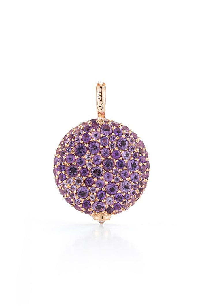 WALTERS FAITH-OC x WF Medium Amethyst Pebble Locket-ROSE GOLD