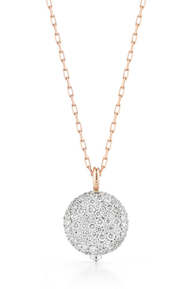 WALTERS FAITH-OC x WF Medium Diamond Pebble Locket-ROSE GOLD
