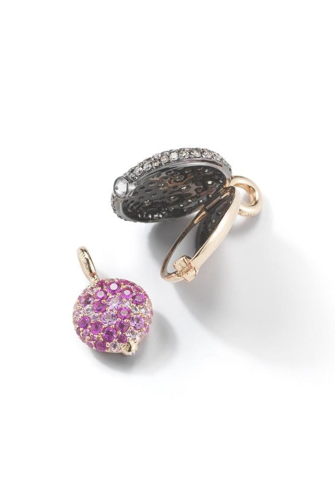 WALTERS FAITH-OC x WF Medium Pink Sapphire Pebble Locket-ROSE GOLD