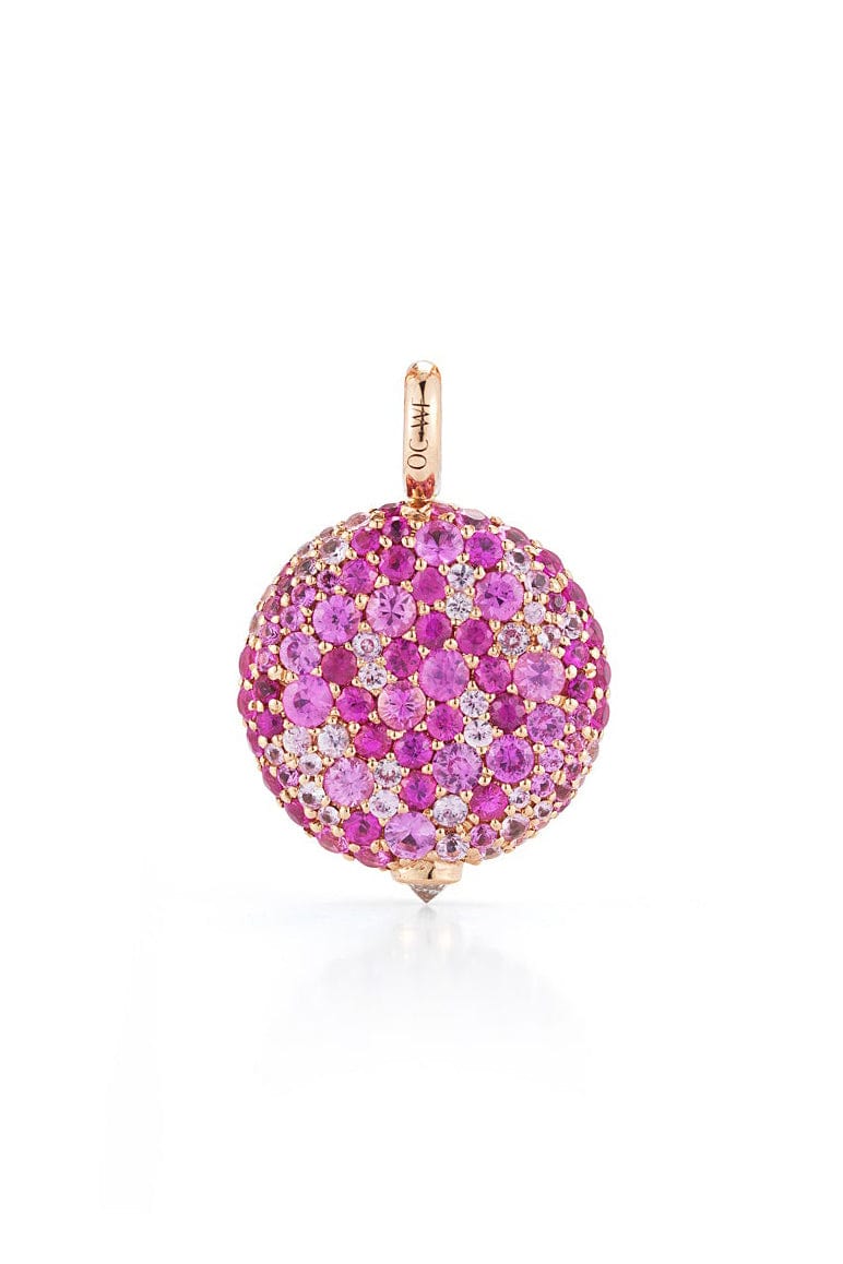 WALTERS FAITH-OC x WF Medium Pink Sapphire Pebble Locket-ROSE GOLD