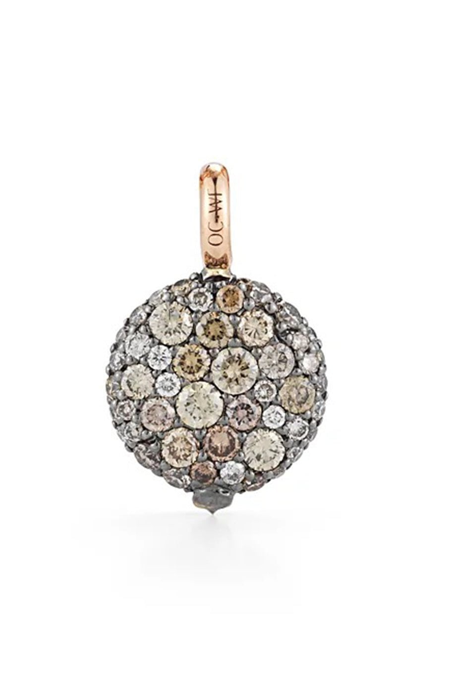 WALTERS FAITH-OC X WF Small Champagne Diamond Pebble Charm-ROSE GOLD