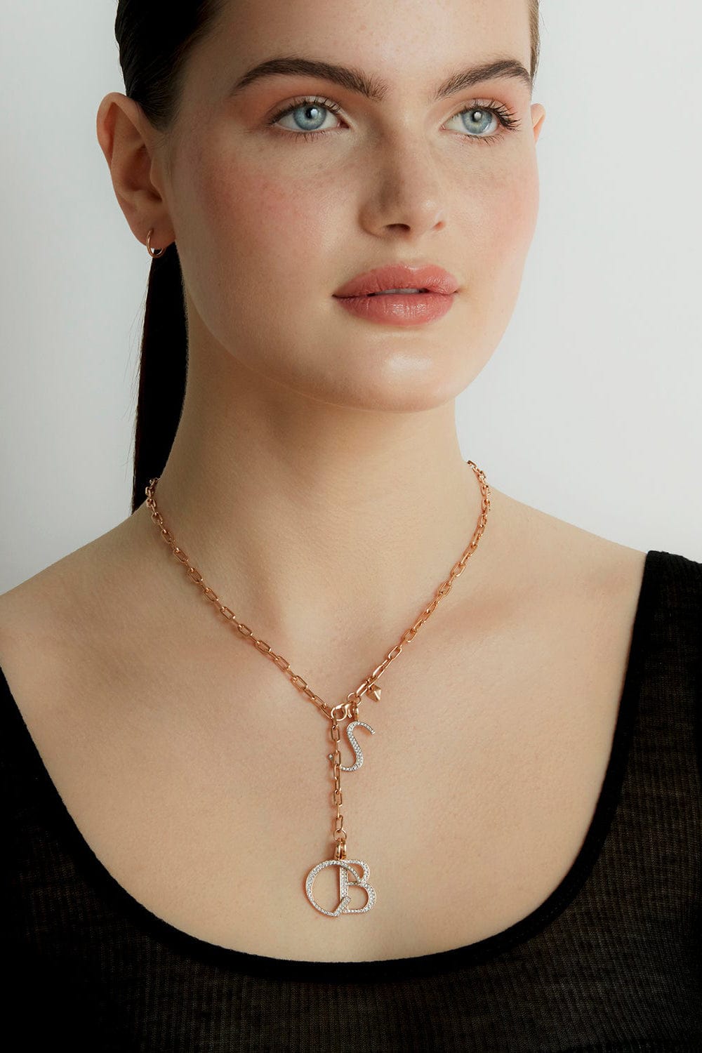 WALTERS FAITH-Woolf Diamond "G" Initial Charm-ROSE GOLD