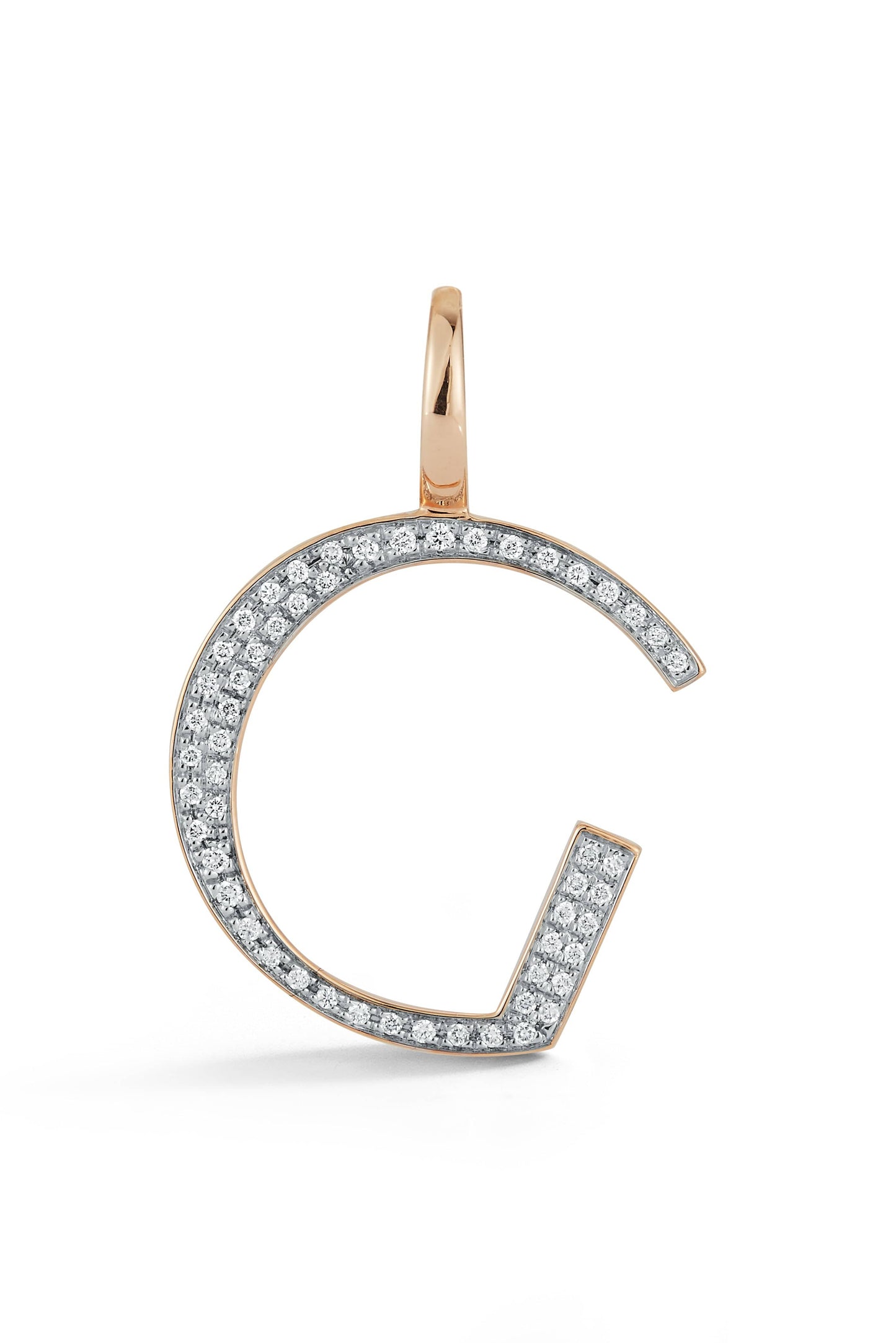 WALTERS FAITH-Woolf Diamond "G" Initial Charm-ROSE GOLD