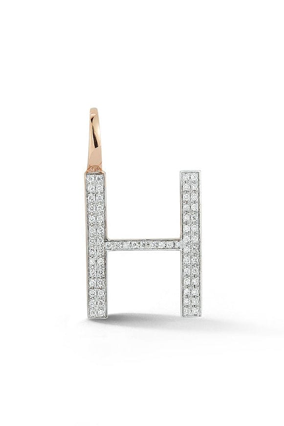 WALTERS FAITH-Woolf Diamond "H" Initial Charm-ROSE GOLD