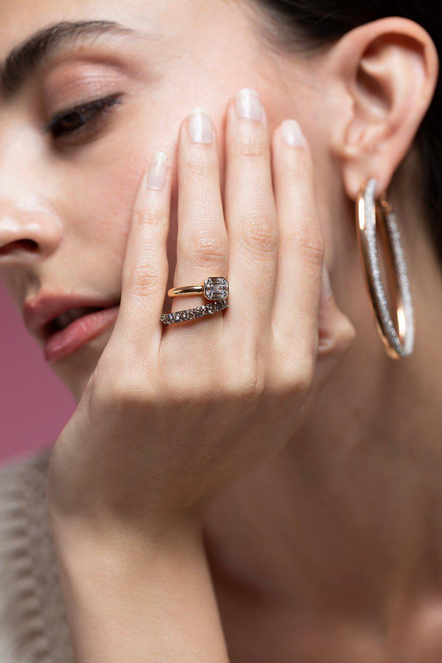 WALTERS FAITH-Thoby Illusion Diamond Ring-ROSE GOLD