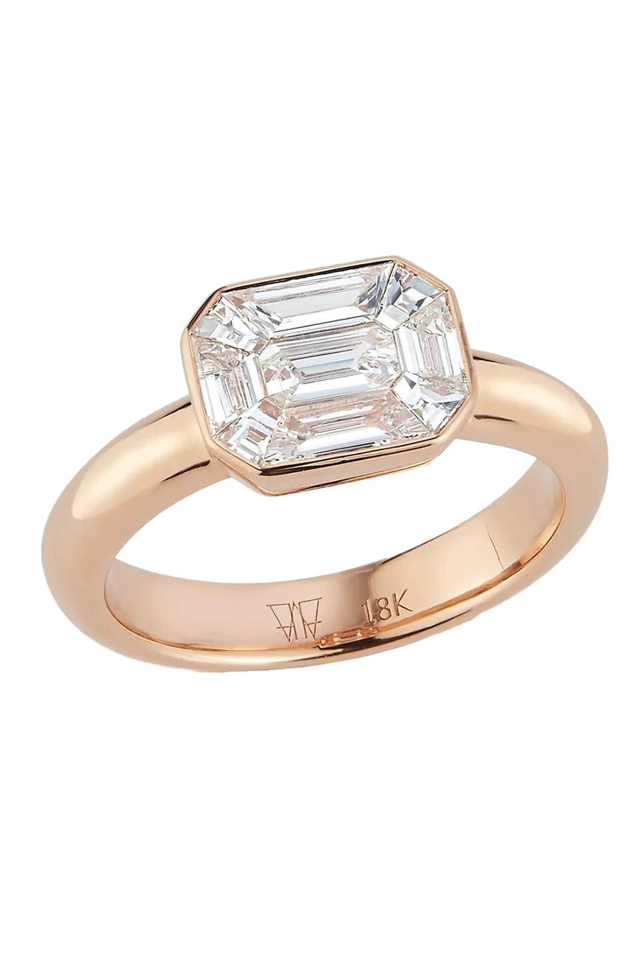 WALTERS FAITH-Thoby Illusion Diamond Ring-ROSE GOLD