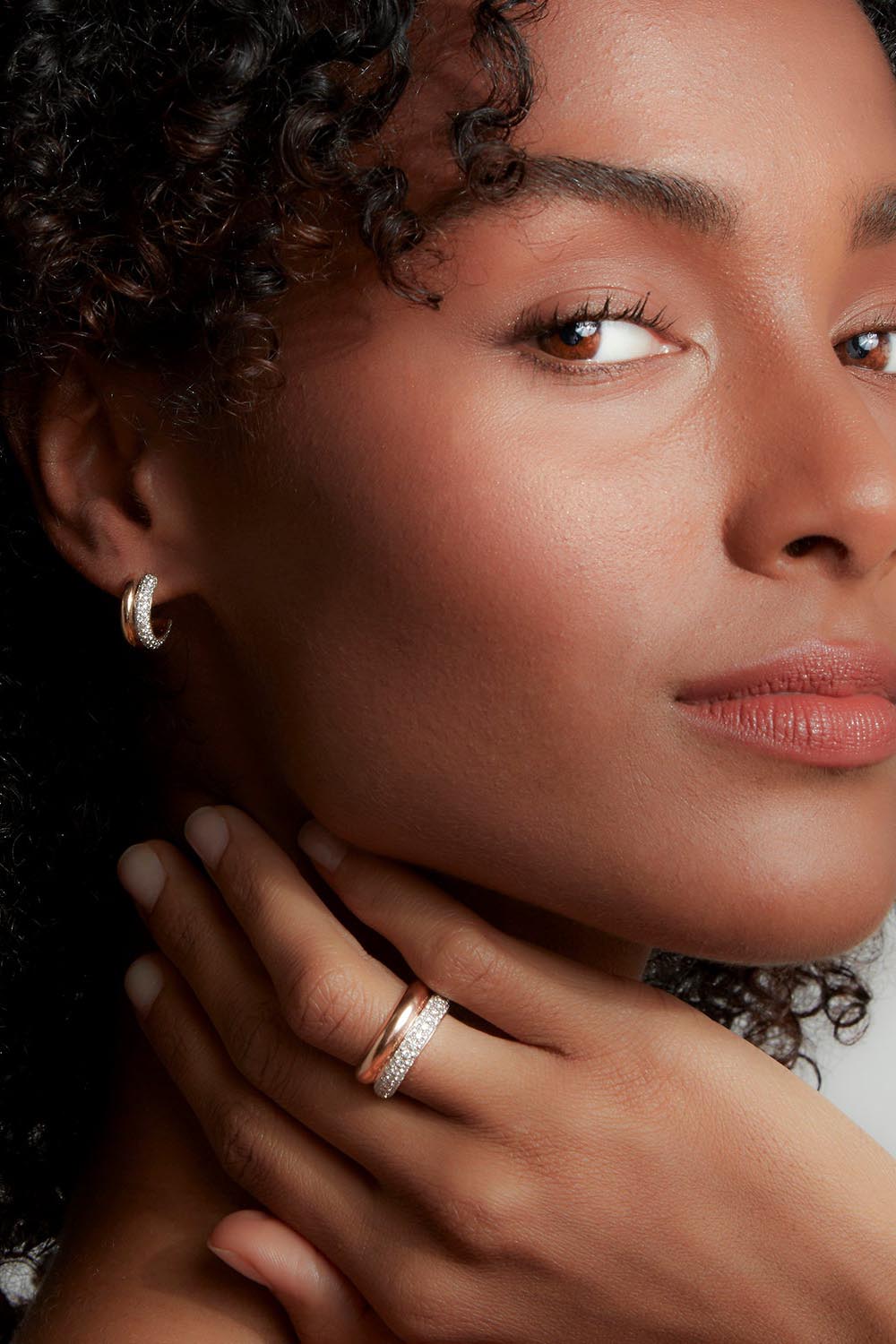 WALTERS FAITH-Thoby 2 Row Tubular Ring-ROSE GOLD