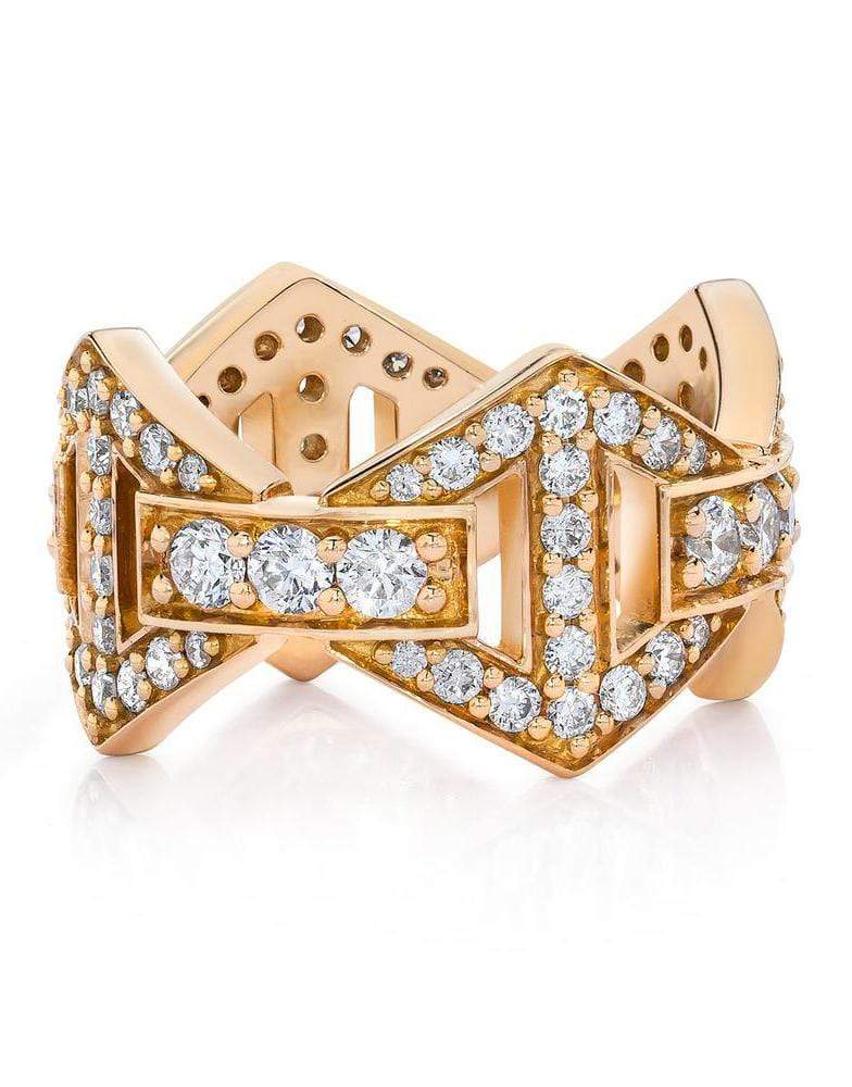 WALTERS FAITH-Keynes Large Signature Hexagon Ring-ROSE GOLD