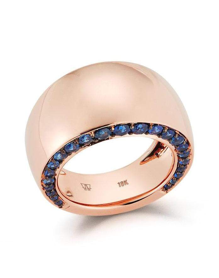WALTERS FAITH-Lytton Bombe Sapphire Edge Ring-ROSE GOLD