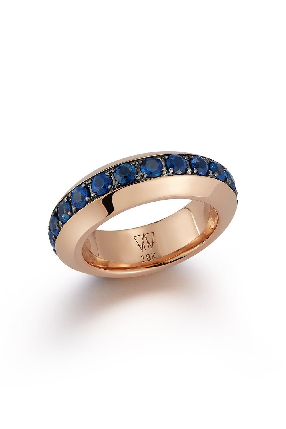 WALTERS FAITH-Grant Sapphire Angled Ring-ROSE GOLD