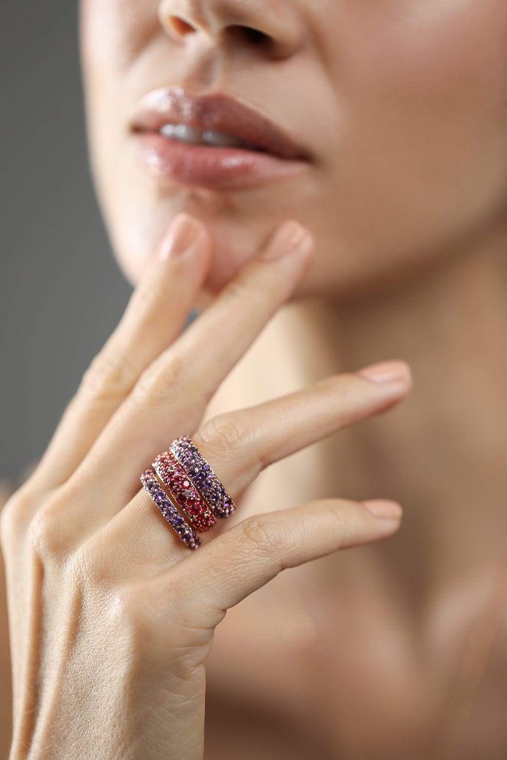 WALTERS FAITH-OC x WF Thin Purple Amethyst Ring-
