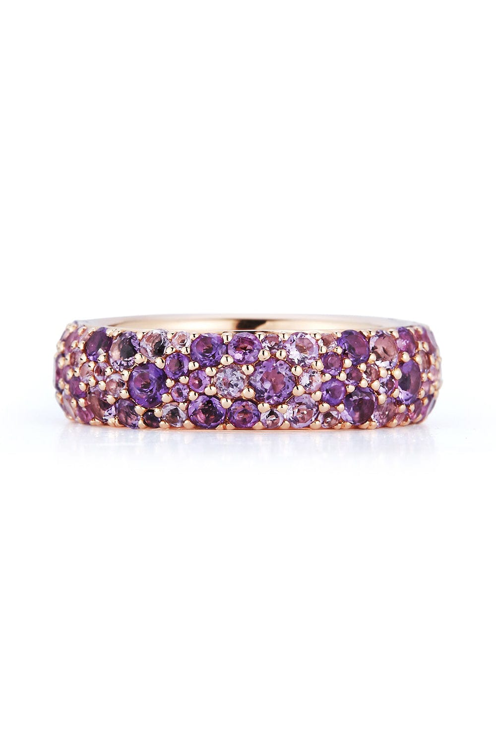 WALTERS FAITH-OC x WF Wide Purple Amethyst Ring-ROSE GOLD