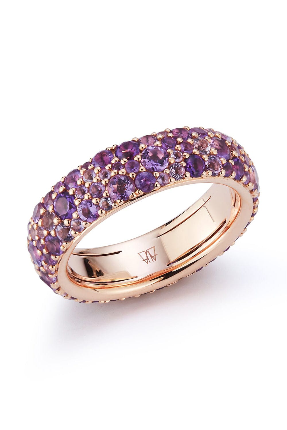 WALTERS FAITH-OC x WF Wide Purple Amethyst Ring-ROSE GOLD