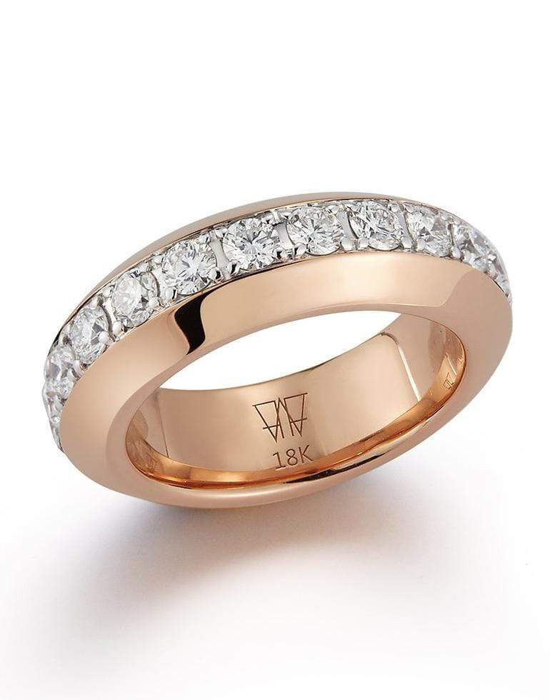 WALTERS FAITH-Diamond Angled Band-ROSE GOLD