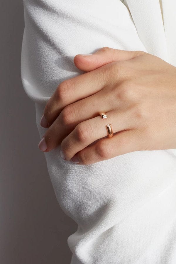 WALTERS FAITH-Diamond Tubular Ring-ROSE GOLD