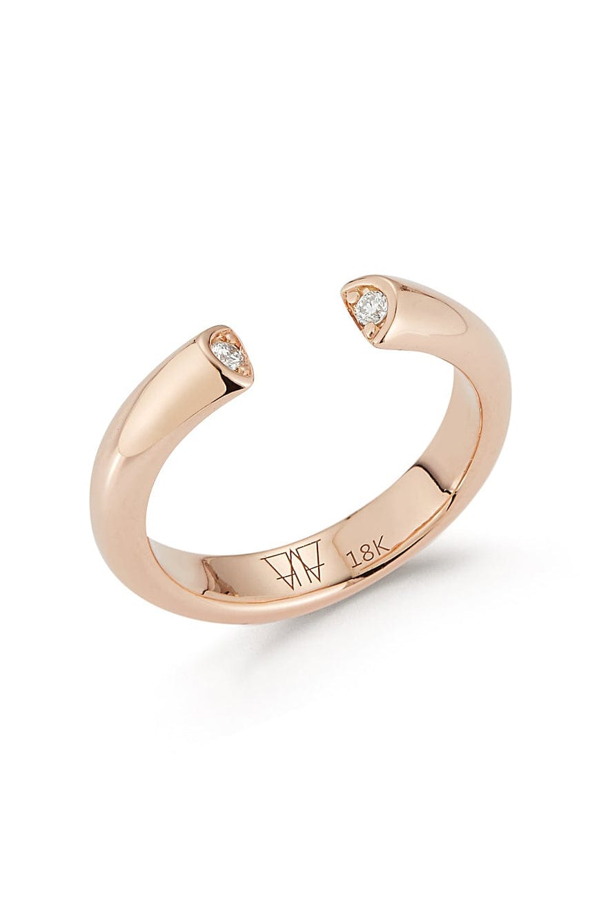 WALTERS FAITH-Diamond Tubular Ring-ROSE GOLD