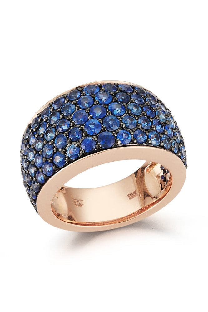 WALTERS FAITH-Lytton Blue Sapphire Bombe Ring-ROSE GOLD