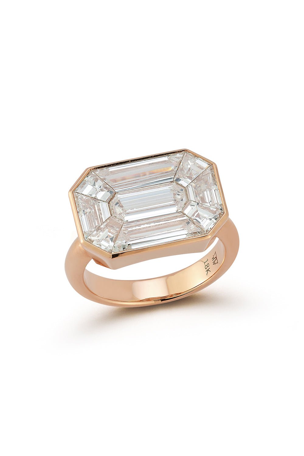 WALTERS FAITH-Thoby Large Illusion East West Ring-ROSE GOLD