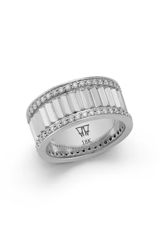 WALTERS FAITH-Clive Diamond Fluted Ring-WHITE GOLD