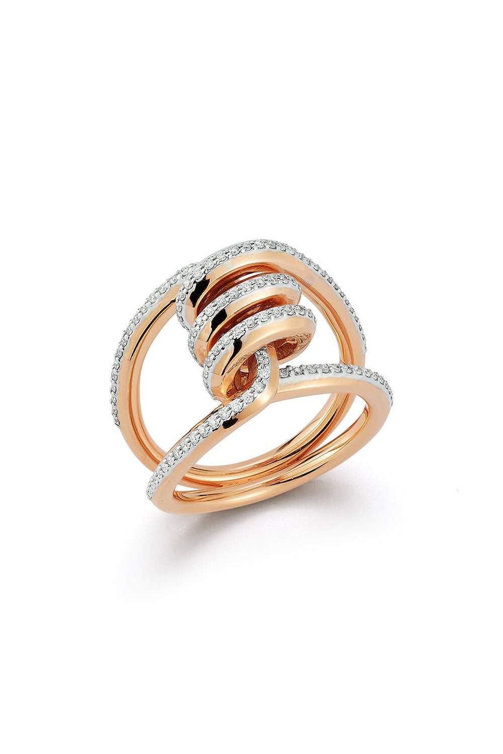 WALTERS FAITH-Huxley Diamond Single Coil Link Ring-