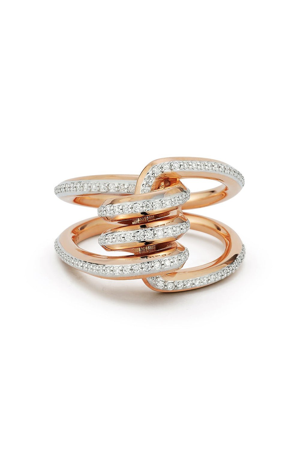 WALTERS FAITH-Huxley Diamond Single Coil Link Ring-